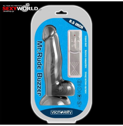 Mr. Rude Buzzer Black Vibrator 8.5 VSCNOVELTY