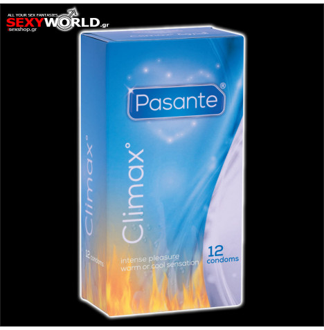 Ribbed Condoms Heat or Cold 12 pcs. PASANTE