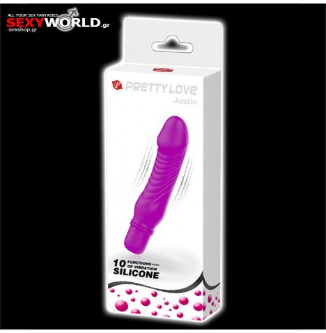 Purple Silicone Vibrator Stev PRETTY LOVE