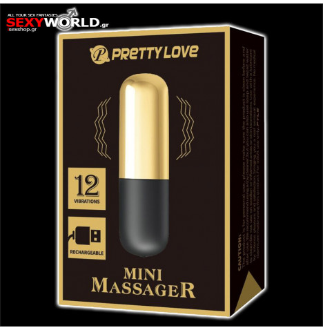 Golden Rechargeable Bullet PRETTY LOVE