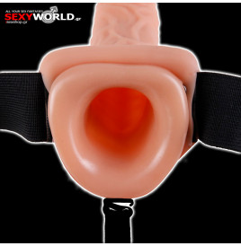 Vibrating Hollow Strap-on 9" Pipedream
