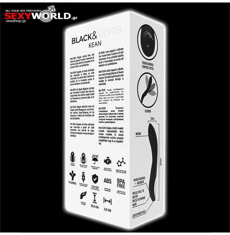 Rechargeable Vibrator Kean BLACK & SILVER
