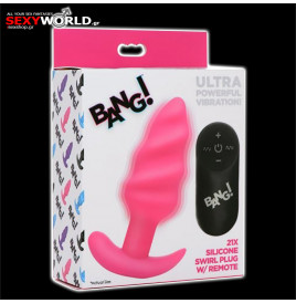 Silicone Swirl Plug with Remote Control XR PLAY HARD