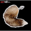 Brown Furry Tail Butt Plug DARKNESS