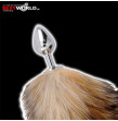 Brown Furry Tail Butt Plug DARKNESS
