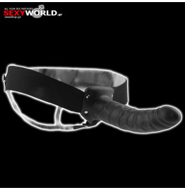 Fetish Fantasy 8" Black Hollow Strap-on Pipedream