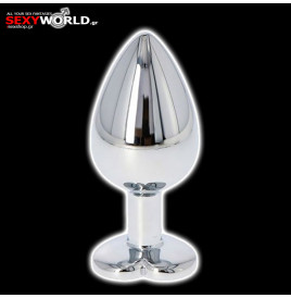Heart Shaped Anal Plug Stainless Large TOYZ4LOVERS
