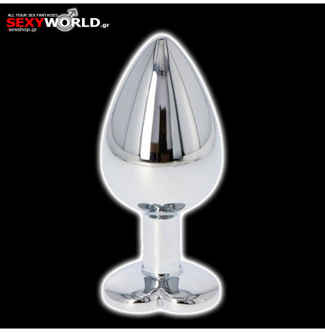 Heart Shaped Anal Plug Stainless Large TOYZ4LOVERS