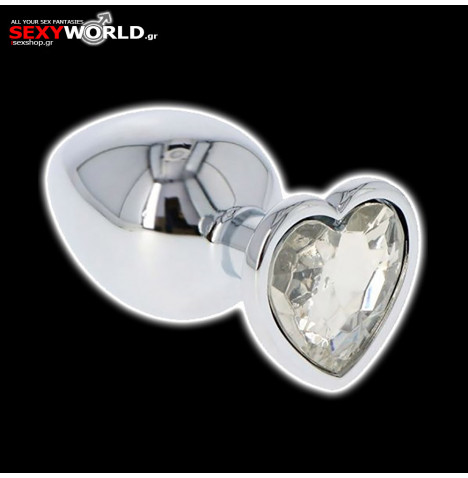 Heart Shaped Anal Plug Stainless Large TOYZ4LOVERS