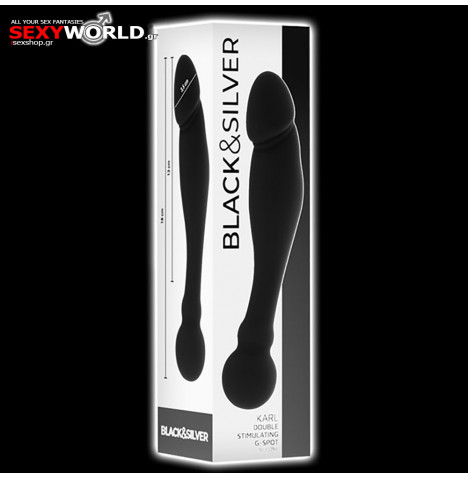 Karl G-Point Stimulating Dildo BLACK & SILVER