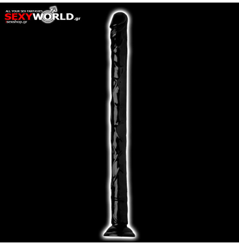 Realistic HOSED 19 Black Dildo