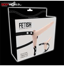 Silicone Strap-on Vibrator FETISH SUBMISSIVE 15 cm