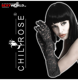 Black Gloves CR-3071 Floral CHILIROSE