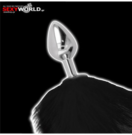 Black Furry Tail Butt Plug DARKNESS
