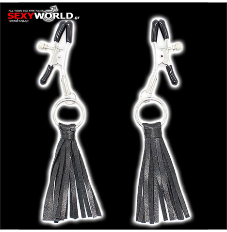 Fetish PU Tassel Nipple Clamps OHMAMA