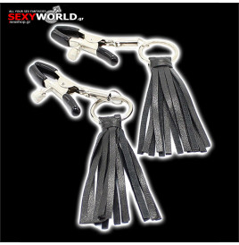 Fetish PU Tassel Nipple Clamps OHMAMA