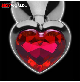 Heart Shaped Anal Plug Stainless Large TOYZ4LOVERS