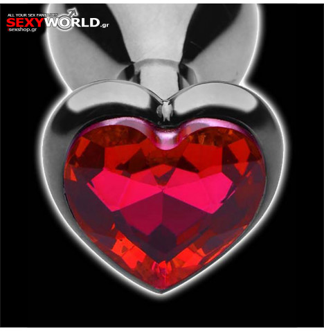 Heart Shaped Anal Plug Stainless Large TOYZ4LOVERS