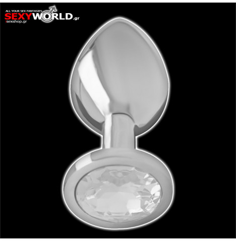 Aluminium Anal Plug Clear Medium INTENSE