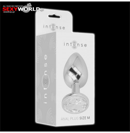 Aluminium Anal Plug Clear Medium INTENSE