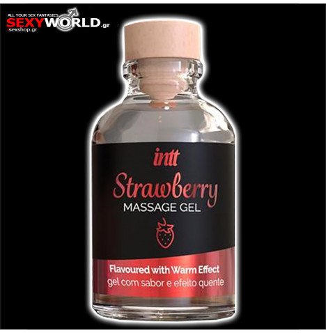 Strawberry Heat Effect Massage Gel 30ml INTT