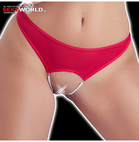 Briefs with Pearls Red COTTELLI COLLECTION