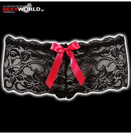 Crotchless Lace Pants Black COTTELLI COLLECTION