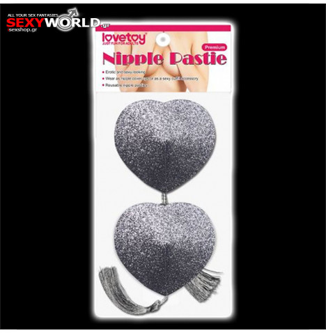 Glitter Heart Nipple Pasties LOVETOY