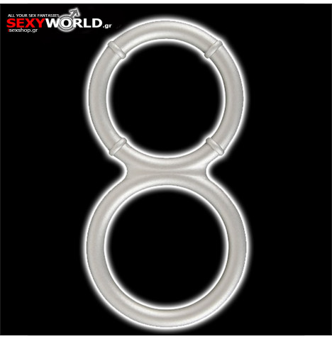 Metallic Silicone Double Cock & Ball Ring YOU2TOYS
