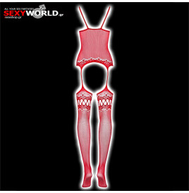 Bodystocking Julia Red OBSESSIVE