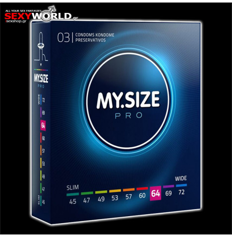 MY SIZE Pro 64 mm 3 Condoms