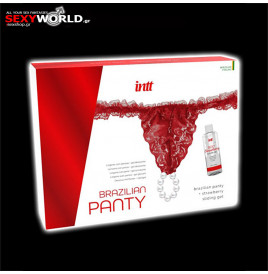 INTT Brazilian Panty Red with Lubricant