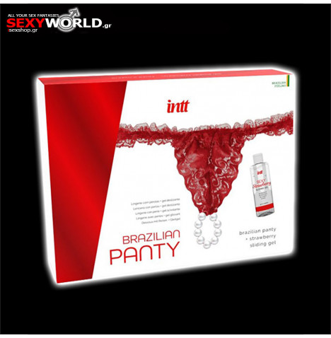 INTT Brazilian Panty Red with Lubricant