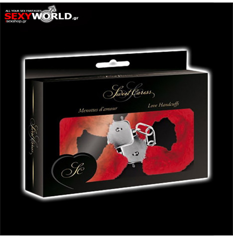 Furry Handcuffs Red SWEETCARESS
