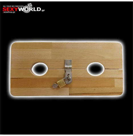Wooden Handcuffs Natural SEXYASSECORIES