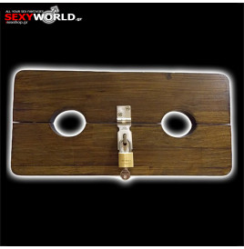 Wooden Handcuffs Brown SEXYASSECORIES