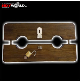 Wooden Handcuffs Brown SEXYASSECORIES