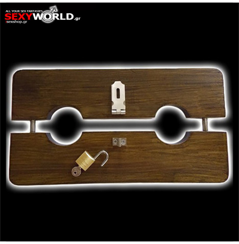 Wooden Handcuffs Brown SEXYASSECORIES