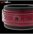 FETISH SUBMISSIVE Red Handcuffs Vegan Leather FETISH SUBMISSIVE Red Handcuffs Vegan Leather