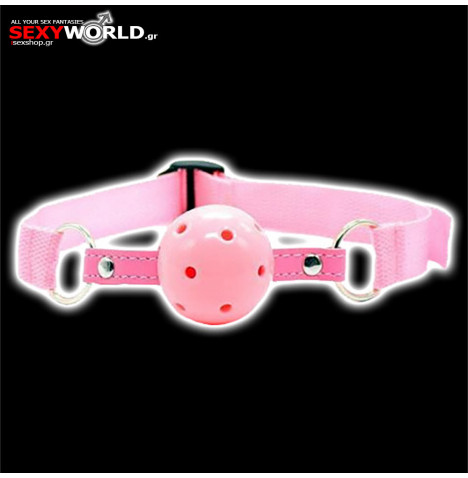 Breathable Ball Gag Pink TOYZ4LOVERS