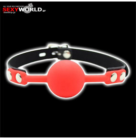 Silicone Gagball Red Black FETISH ART