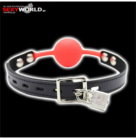 Silicone Gagball Red Black FETISH ART