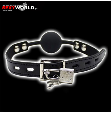 Ball Gag with Metal Padlock TOYZ4LOVERS