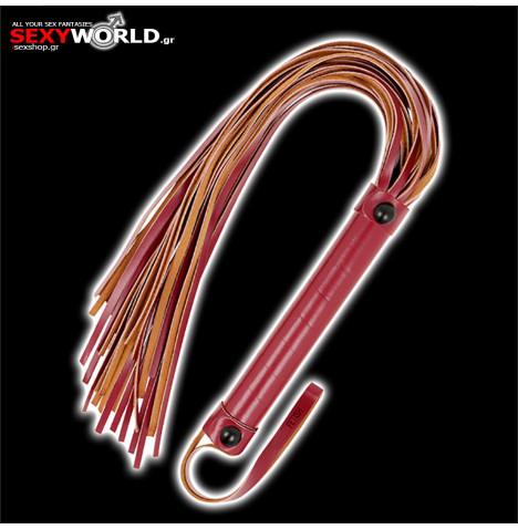 FETISH SUBMISSIVE Origin Flogger Vegan Leather Red