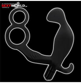Anal Plug with Double Penis Ring ADDICTED TOYS