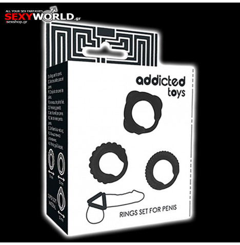 C-rings Set Black ADDICTED TOYS