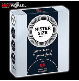MISTER SIZE Pure Feel 60 mm 3 Condoms
