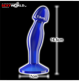 6.5 Flawless Clear Prostate Plug Blue LOVETOY