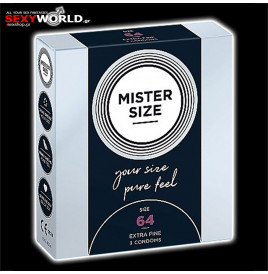 MISTER SIZE Pure Feel 64 mm 3 Condoms