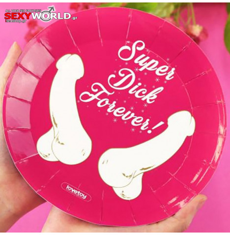 Super Dick Forever Bachelorette Paper Plates LOVETOY